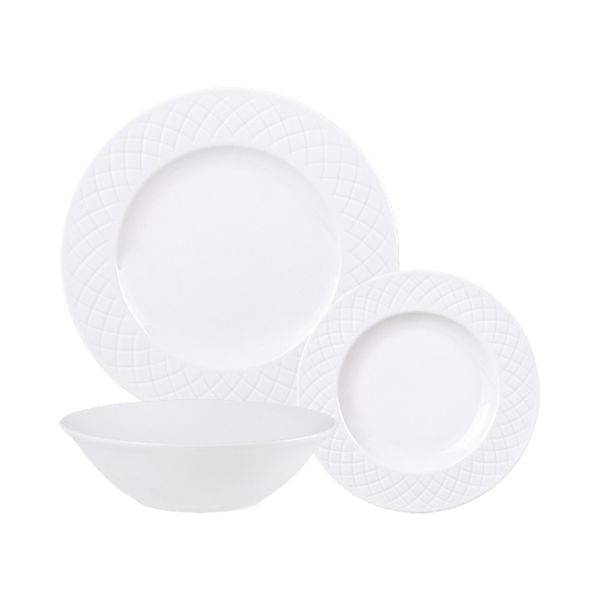 Tramontina Ingrid 12-Piece Decorated Porcelain Plate Set