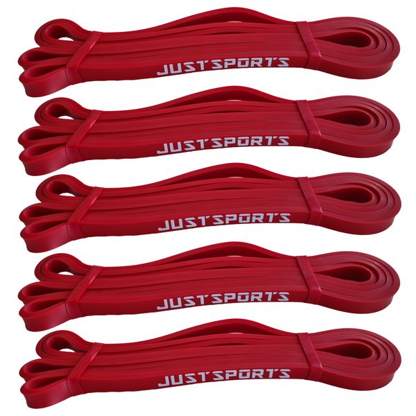 Justsports Strong Band - Red Resistance Band 5-Pack