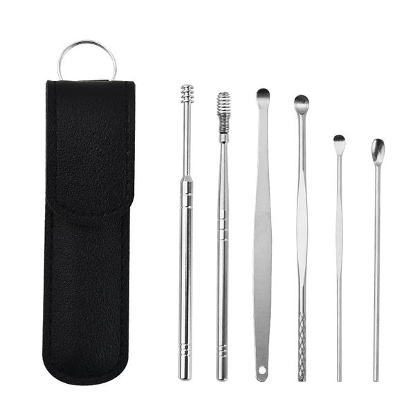 Ear Wax Removal Kit - 6 Piece With Travel Pouch
