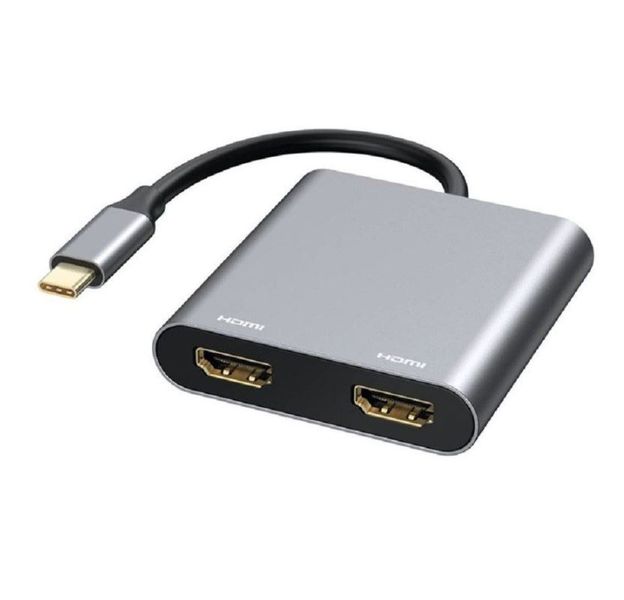 Type-C- Dual HDMI+USB 3.0 + Type C Multi Monitor Adapter