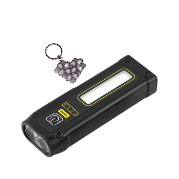 Mini Portable Cap Clip LED Head Light and handmade keyholder