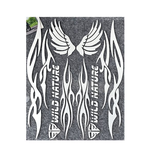 Motorcycle Fuel Tank Sticker Modification - reflective Body Sticker x2