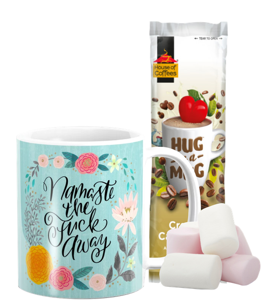 PepperSt Hug Mug with Marshmallows - Namaste the F..k Away