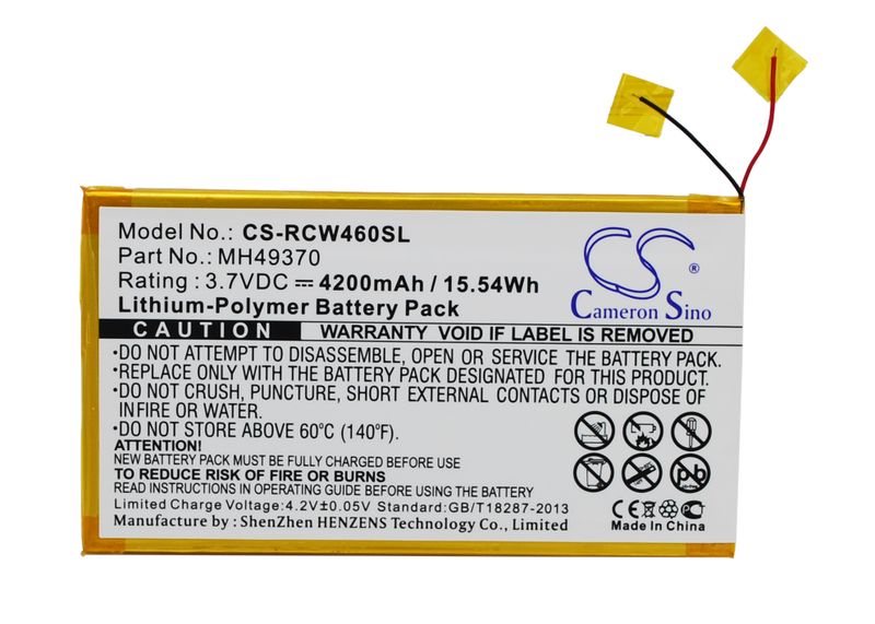 RCA 10" Tablet Battery/4200mAh