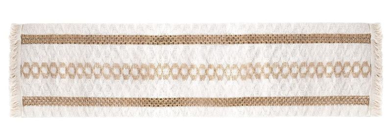 Table Runner Cream &amp; Brown 183cm x 30cm