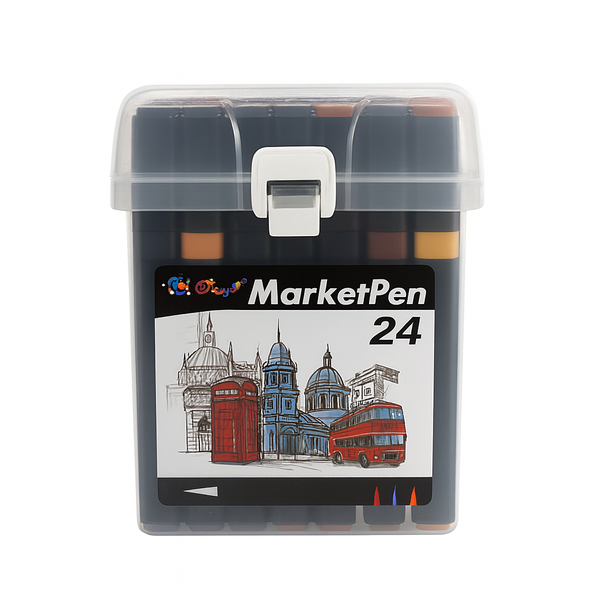 MarketPen Dual-Tip Marker Set - 24Colors