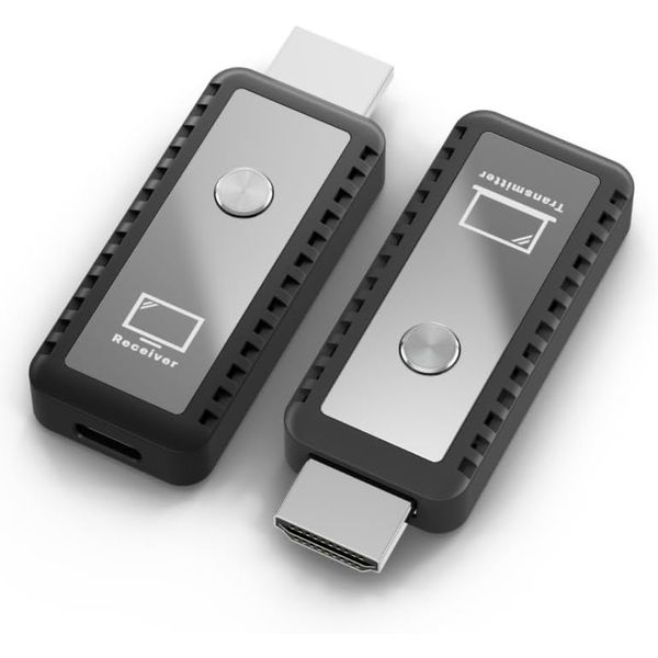 Wireless HDMI Transmitter and Receiver with 1080P Adapter, HD HDMI Wireless