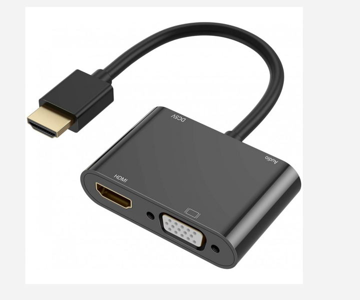 Entratech HDMI to VGA &amp; FullHD HDMI Adapter with Audio - Plug and Play