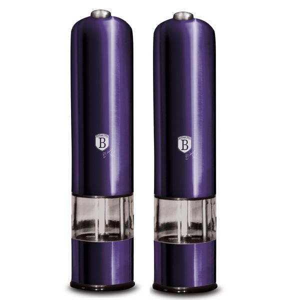 Berlinger Haus 2-Piece Electric Salt &amp; Pepper Mill Set - Purple