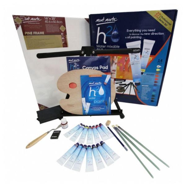 Mont Marte H20 Water Mixable Oil Painting Set 27pce