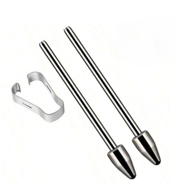 2Pcs Metallic Stylus Pen Nibs Compatible with Samsung S Series - Silver