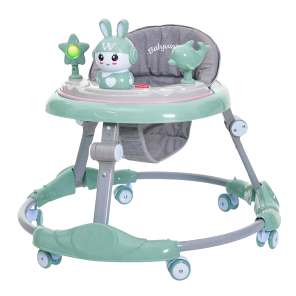 Green 4 in 1 Balance Exercise Walker Ride with a Push Handle