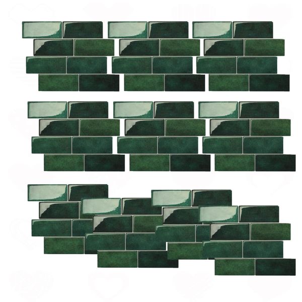 10 Sheets Self Adhesive Subway Tile Stickers Waterproof Vinyl Kitchen