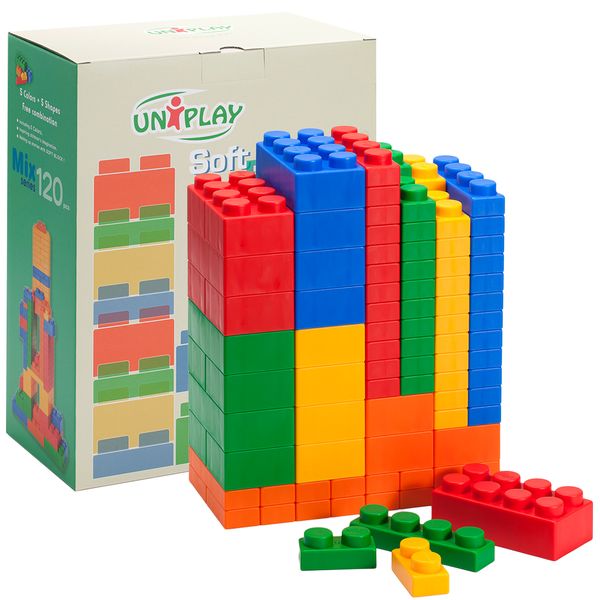 Greenbean Jumbo Educational Soft Blocks Mixed Box: 120 Pieces