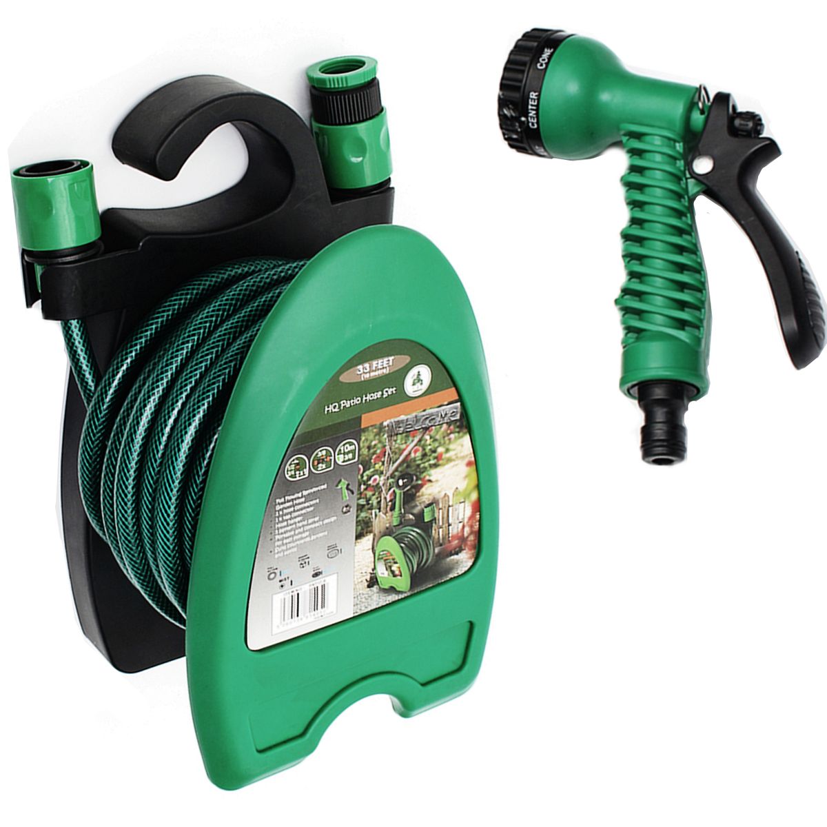 Hose Pipe 10m with Reel & Sprayer Set
