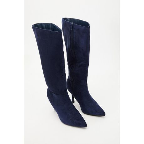 Quiz Ladies Navy Faux Suede Knee High Heeled Boots Shop Today. Get it Tomorrow takealot