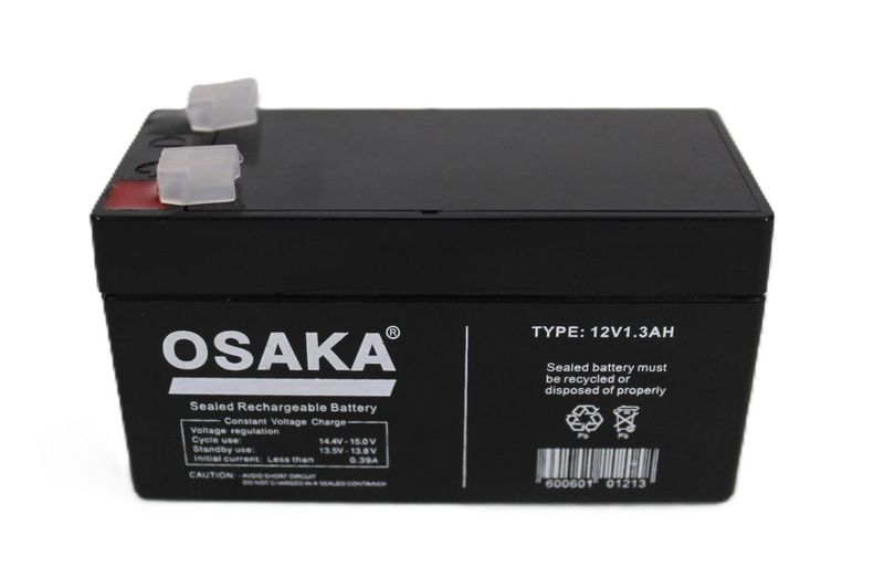 OSAKA 12V 1.3Ah Sealed Rechargeable Battery