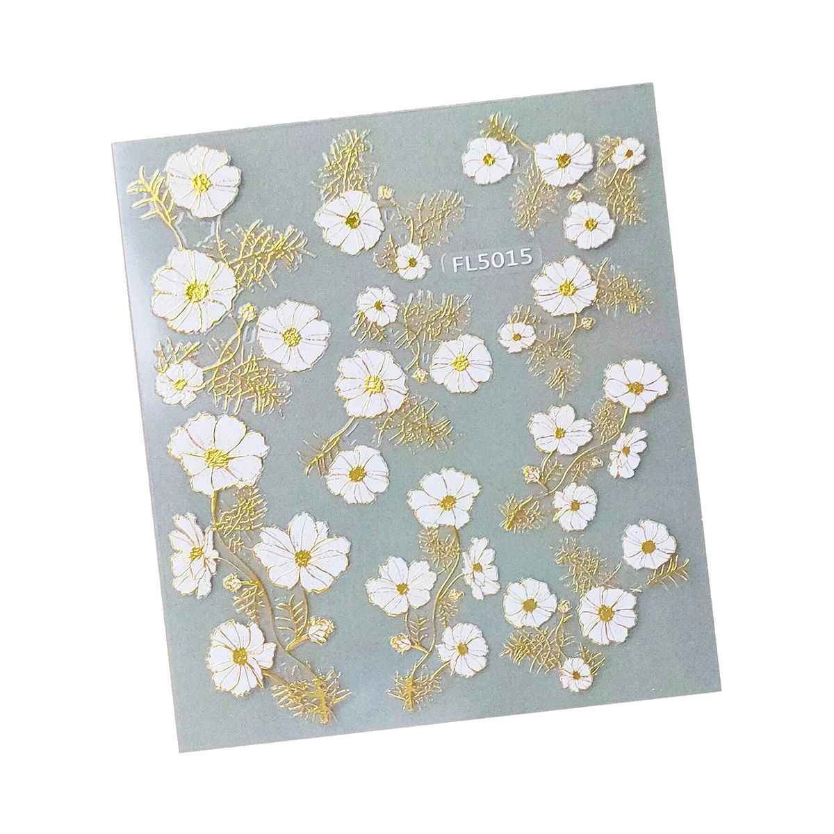 White & Gold Floral Pattern Nail Art Sticker 1 Sheet | Shop Today. Get ...