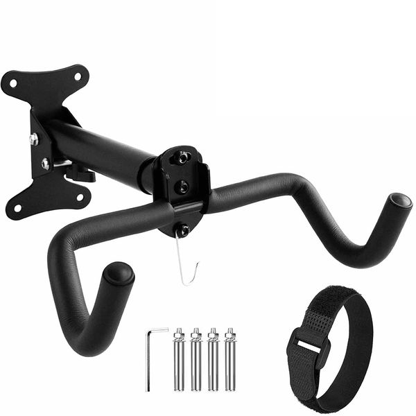 Bicycle Storage Wall Hanger/Hook - Foldable Adjustable Bike Wall Mount Rack