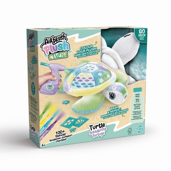 Style 4 Ever Airbrush Plush Green Turtle