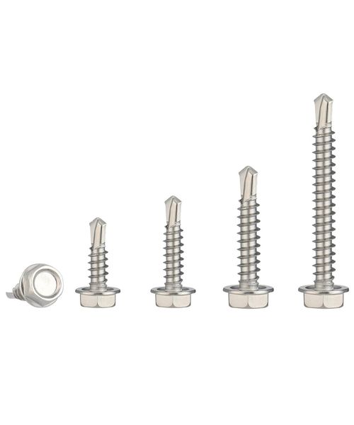 410 Stainless Steel Self Drilling Screws Assortment Kit 150 Pieces