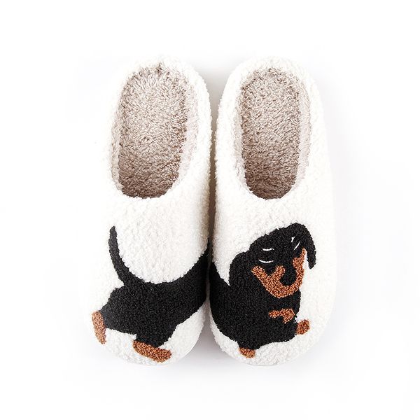Cozy Dachshund Winter Cotton Slippers - Warm &amp; Stylish for Home