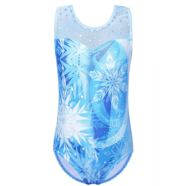 Blue Snowflake Gymnastics Leotard