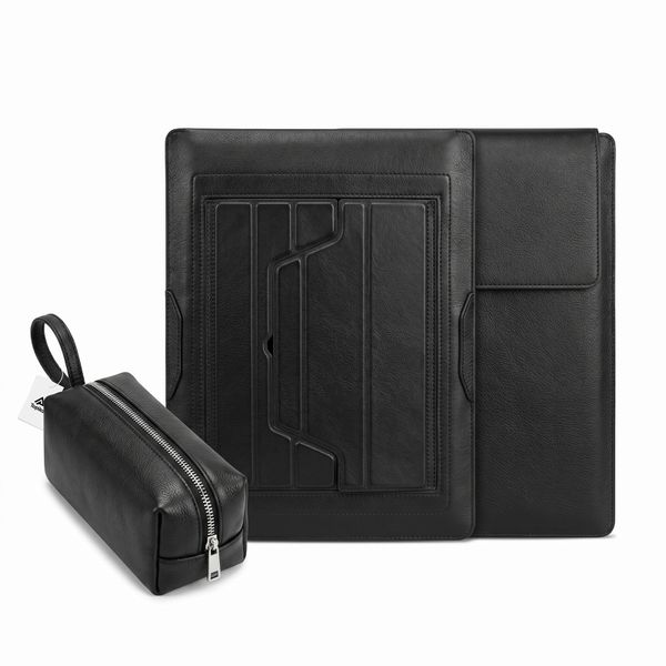 Topika 3 In 1 Laptop Sleeve With Stand And Matching Adapter Pouch,14 Inch