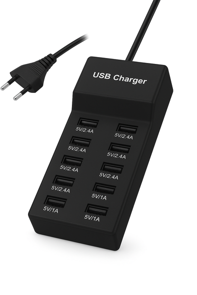 DHP 10 Ports USB Charger -Black