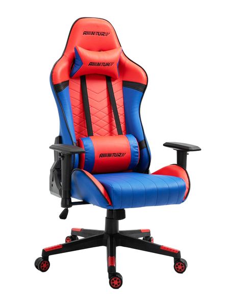 Awinitur Gaming Chair High Back Support,Desk Chair CHA-004-BAA Blue Red