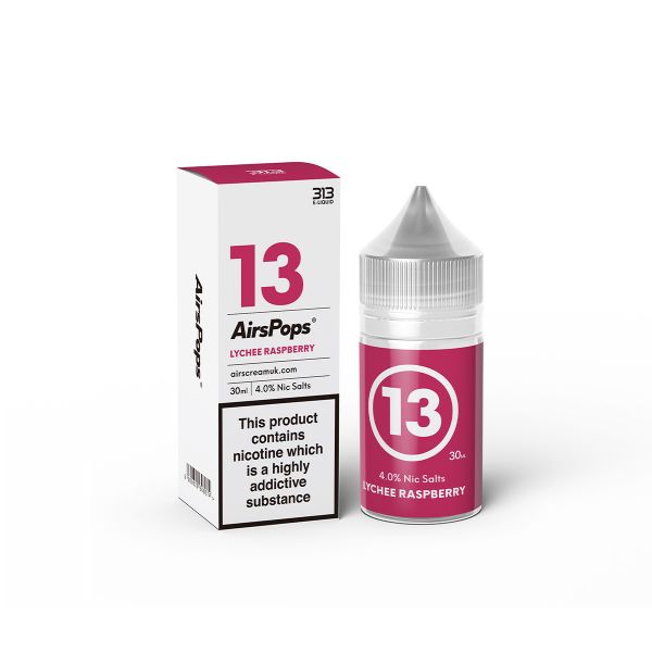 AirsPops - Vape E-Liquids - Lychee Raspberry - 30ml - 4% Nic Salts