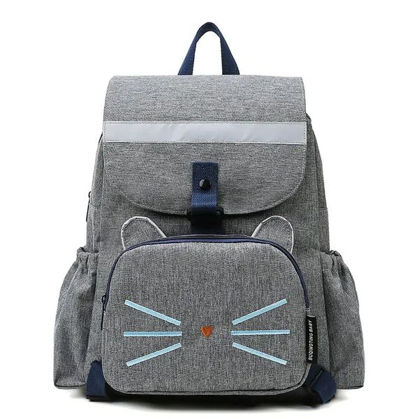 Baby Diaper Bag Safety Harness Detachable Storage for Toddler &amp; Mom - Grey