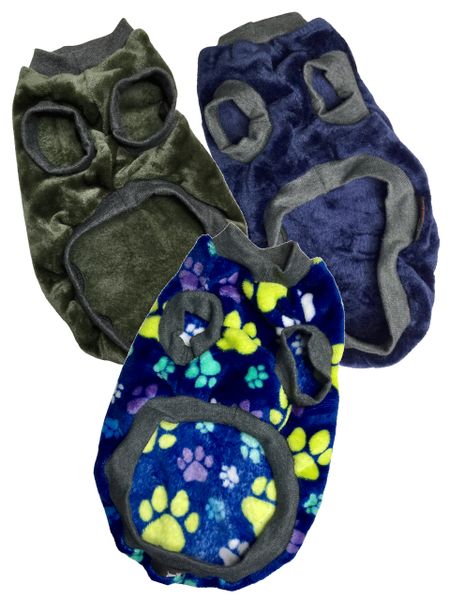Set of 3 Dog Jerseys for Winter - Size 2XL (Two Extra Large)