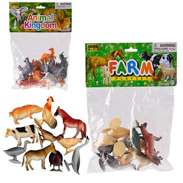 Bulk Pack x 2 Animals Assorted Rubber 10pcs Per Pack