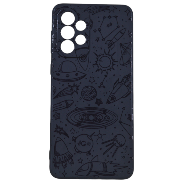 High Quality Space Print Phone Case for Samsung Galaxy S21 Ultra - Black
