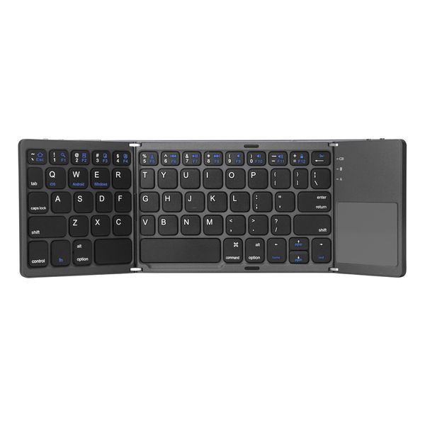 Foldable Bluetooth Keyboard with Touchpad Rechargeable Ultra Slim Pocket