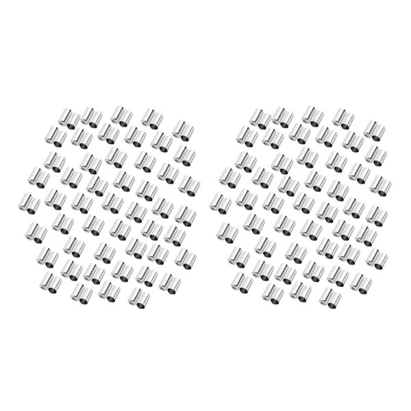 200Pcs Gaines Cable Cap Fixing Brake Speed 5mm Metal Silver for Bike