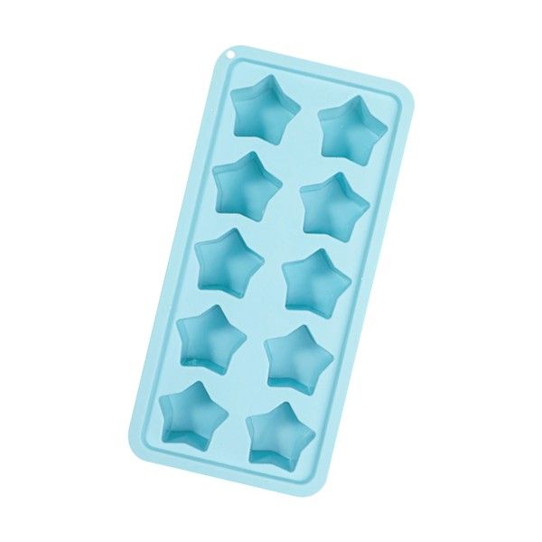 1 Piece - Multi-Purpose Easy Release 10 Cavity Star Silicone Mold - Blue