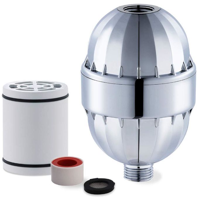 Olive Tree-15 Stage Shower Head Filter Removes Fluoride and Heavy Metals