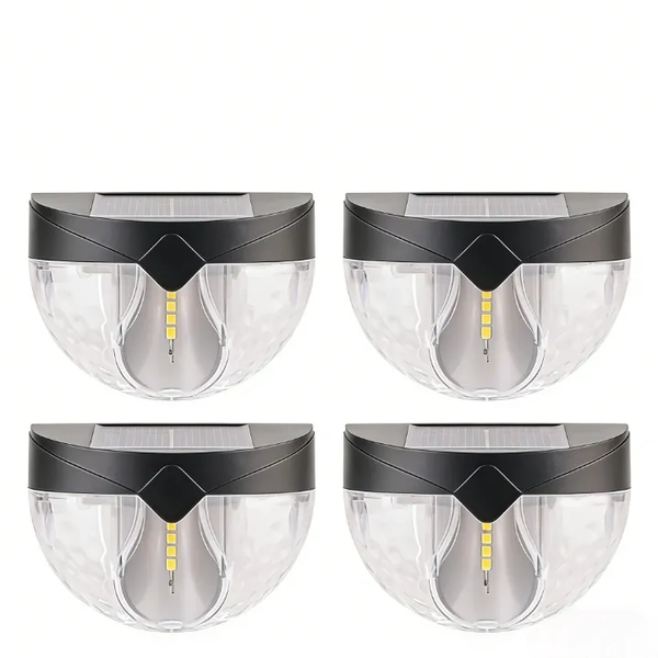 Bltunoed Solar Outdoor Garden Lights | 4-Pack Semi-Circle Warm White