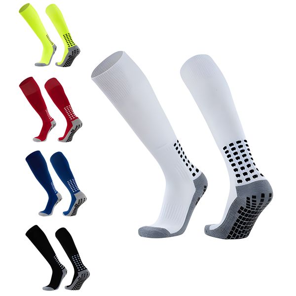 Men's Soccer Calf High Socks Anti-Slip Grip Pads Sports Training Athletic - 5 Pack