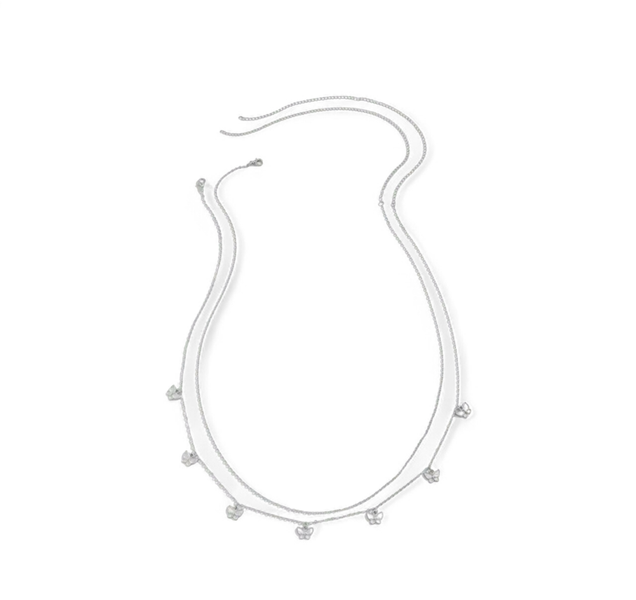 Dual Layer Waist Chain with Butterfly &amp; Tassel Pendants