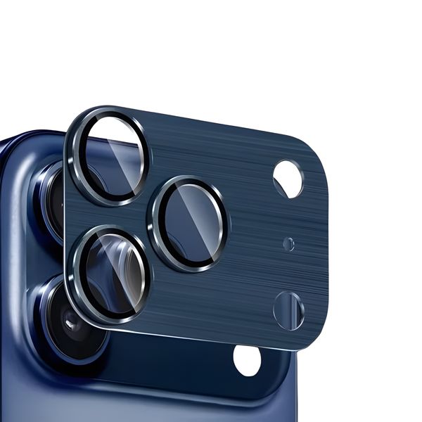 Full Cover Brushed Metal Lens Protector Compatible with iPhone 17 Pro Max