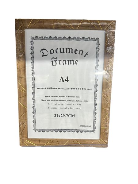 A4 Glass White Cardboard Natural Plastic Picture Photo Frame for Home Decor