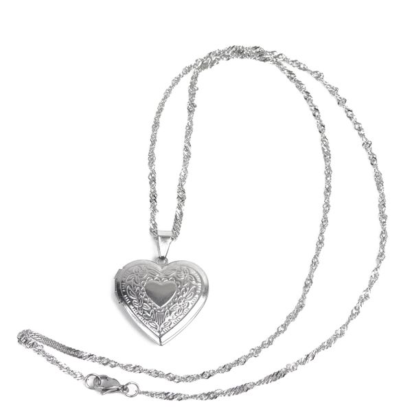 Stainless Steel Heart Locket Necklace