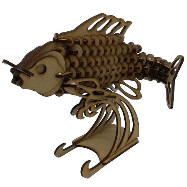 Carp Fishing Fish Animal 3D Puzzle Wooden