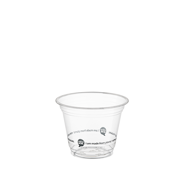 Clear Compostable PLA Cup 265ml - Pack of 50