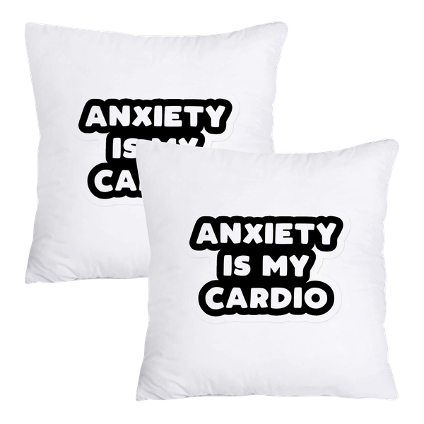 Scatter Cushion Cover Set - Anxiety is my cardio