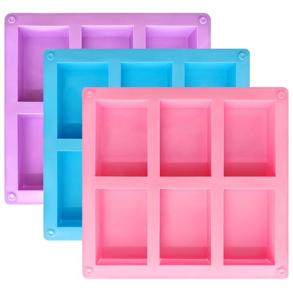 Chenshia Silicone Soap Molds, Soap Making Supplies - Set of 3
