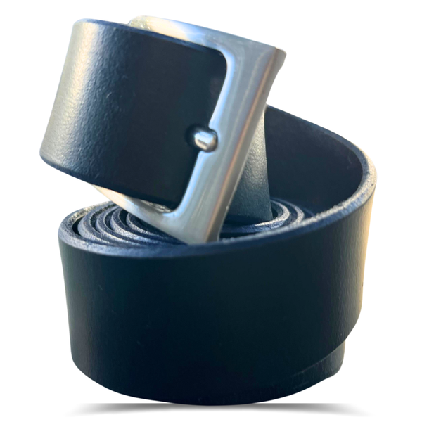 Navy Blue Genuine Buffalo Leather Belt